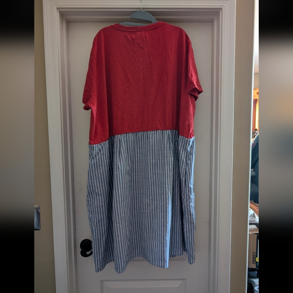 Hazel Blues Prairie Days Dress in Red Size 5XL - Picture 5 of 5